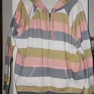 Torrid Gray and Cream Hoodie